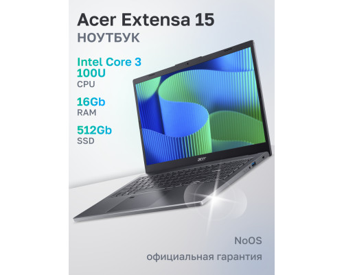 Ноутбук Acer Extensa 15 EX215-56-39NJ Intel Core 3 100U/16Gb/SSD512Gb/15.6"/IPS/FHD/60Hz/NoOS/Iron (NX.EHWCD.005) Ноутбук Acer Extensa 15 EX215-56-39NJ Intel Core 3 100U/16Gb/SSD512Gb/15.6"/IPS/FHD/60Hz/NoOS/Iron (NX.EHWCD.005)