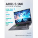 Ноутбук AORUS 16X 9KG Intel Core i7-13650HX 16Gb/SSD1Tb/RTX 4060 8Gb/16"/IPS/QHD+/165Hz/NoOS/Grey (9KG-43KZC54SD)