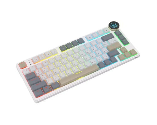 Клавиатура беспроводная игровая Royal Kludge RK N80, бежевый/коричневый/серый Клавиатура беспроводная игровая Royal Kludge RK N80, бежевый/коричневый/серый