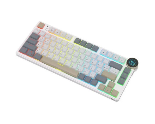 Клавиатура беспроводная игровая Royal Kludge RK N80, бежевый/коричневый/серый Клавиатура беспроводная игровая Royal Kludge RK N80, бежевый/коричневый/серый
