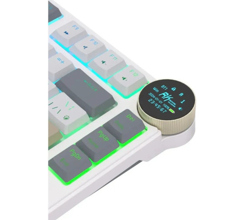 Клавиатура беспроводная игровая Royal Kludge RK N80, бежевый/коричневый/серый