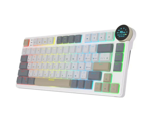 Клавиатура беспроводная игровая Royal Kludge RK N80, бежевый/коричневый/серый Клавиатура беспроводная игровая Royal Kludge RK N80, бежевый/коричневый/серый