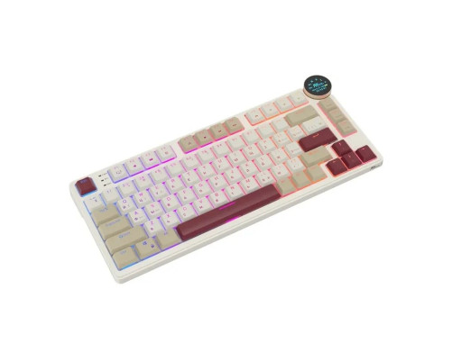 Клавиатура беспроводная игровая Royal Kludge RK N80, бежевый/розовый Клавиатура беспроводная игровая Royal Kludge RK N80, бежевый/розовый