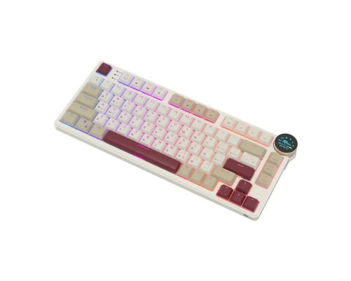 Клавиатура беспроводная игровая Royal Kludge RK N80, бежевый/розовый Клавиатура беспроводная игровая Royal Kludge RK N80, бежевый/розовый