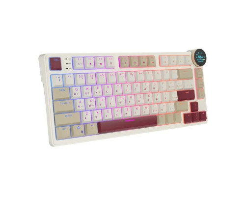 Клавиатура беспроводная игровая Royal Kludge RK N80, бежевый/розовый Клавиатура беспроводная игровая Royal Kludge RK N80, бежевый/розовый