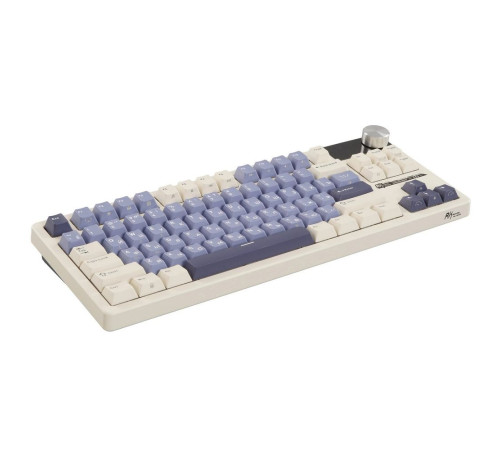 Клавиатура беспроводная игровая Royal Kludge RK S85, белый/голубой
