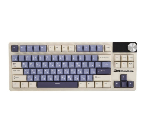 Клавиатура беспроводная игровая Royal Kludge RK S85, белый/голубой