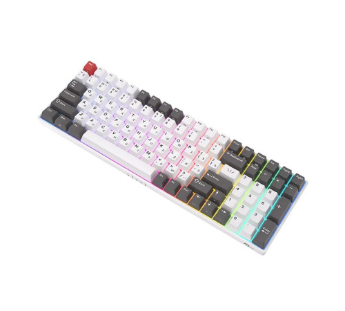 Клавиатура беспроводная игровая Royal Kludge RK100, серый/красный/белый