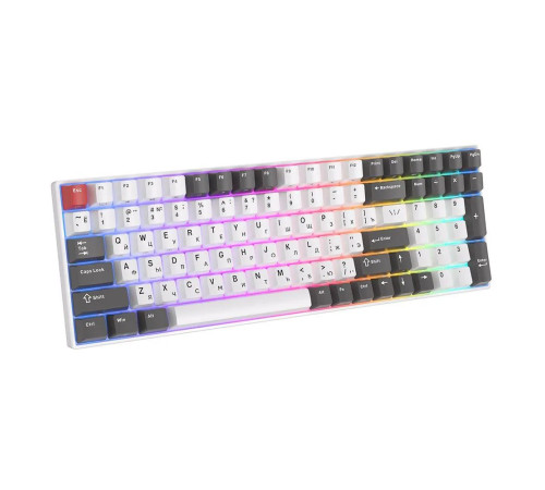 Клавиатура беспроводная игровая Royal Kludge RK100, серый/красный/белый