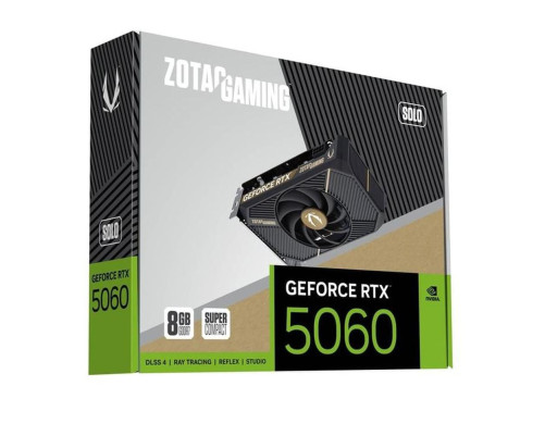 Видеокарта Zotac RTX5060 SOLO 8GB, GDDR7/128-bit Видеокарта Zotac RTX5060 SOLO 8GB, GDDR7/128-bit