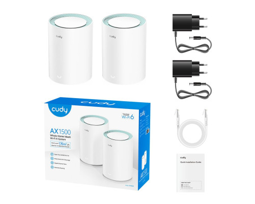 Wi-Fi MESH система CUDY M1500 (2-Pack), белый