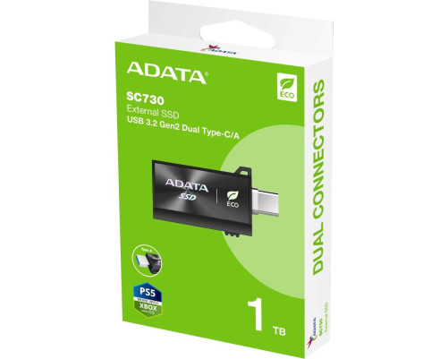 Внешний накопитель SSD 1TB ADATA SC730 SC730-1T-CACTI, черный Внешний накопитель SSD 1TB ADATA SC730 SC730-1T-CACTI, черный