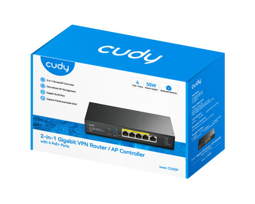 Маршрутизатор CUDY C200P, черный Маршрутизатор CUDY C200P, черный