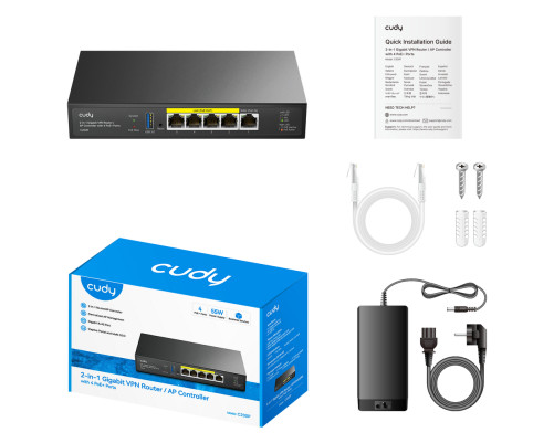 Маршрутизатор CUDY C200P, черный Маршрутизатор CUDY C200P, черный