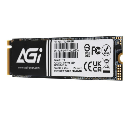 Твердотельный накопитель AGI AI298, 1TB, M.2(22x80mm)