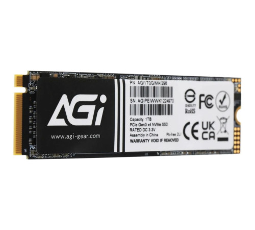 Твердотельный накопитель AGI AI298, 1TB, M.2(22x80mm)