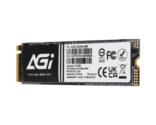 Твердотельный накопитель AGI AI298, 512GB, M.2(22x80mm)