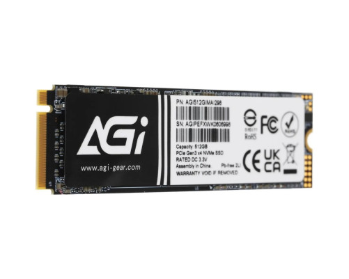 Твердотельный накопитель AGI AI298, 512GB, M.2(22x80mm)