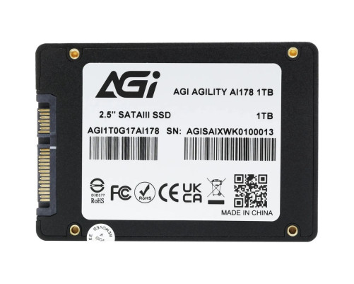 Твердотельный накопитель AGI AI178, 1TB, 2.5" Твердотельный накопитель AGI AI178, 1TB, 2.5"