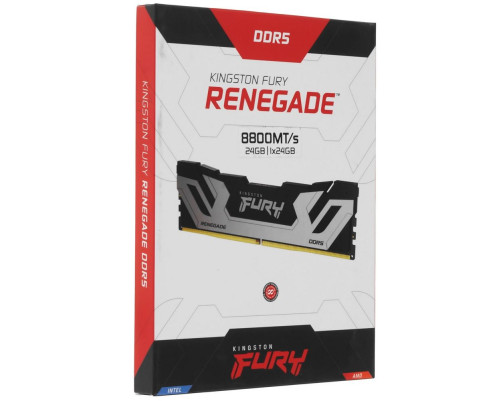 Модуль оперативной памяти Kingston 24GB FURY Renegade White RGB DDR5 8800Mhz DIMM CL42 Модуль оперативной памяти Kingston 24GB FURY Renegade White RGB DDR5 8800Mhz DIMM CL42