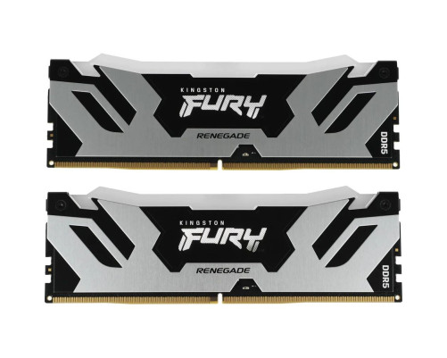 Модуль оперативной памяти Kingston 48GB FURY Renegade Silver RGB DDR5 8800Mhz On-Die ECC CUDIMM CL42 kit 2*24gb Модуль оперативной памяти Kingston 48GB FURY Renegade Silver RGB DDR5 8800Mhz On-Die ECC CUDIMM CL42 kit 2*24gb
