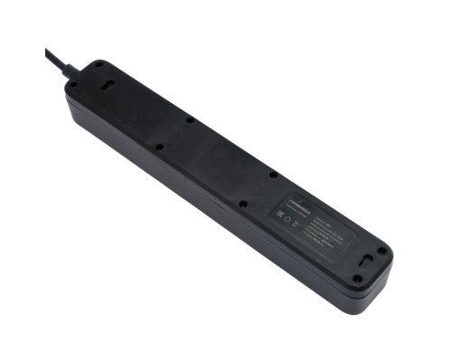 Сетевой фильтр Гарнизон EPS-4-U3-B-2, 4 розетки, 10А, 3 USB-A 5В, 2 м, черный