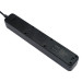 Сетевой фильтр Гарнизон EPS-4-U3-B-2, 4 розетки, 10А, 3 USB-A 5В, 2 м, черный