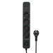 Сетевой фильтр Гарнизон EPS-4-U3-B-2, 4 розетки, 10А, 3 USB-A 5В, 2 м, черный