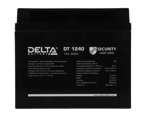 Аккумуляторная батарея Delta DT 1240 Аккумуляторная батарея Delta DT 1240