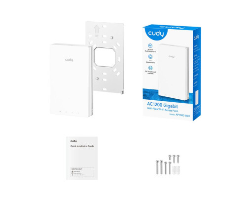Точка доступа Wi-Fi CUDY AP1300 Wall, белый Точка доступа Wi-Fi CUDY AP1300 Wall, белый