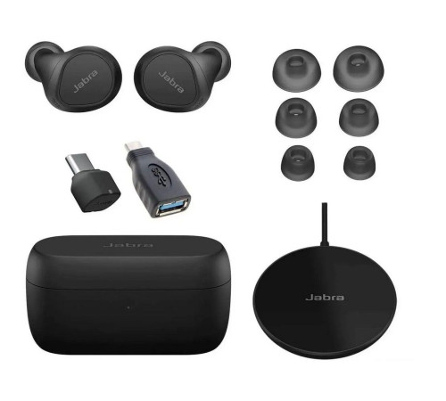 Гарнитура беспроводная Jabra Evolve2 Buds, USB-A MS, черный