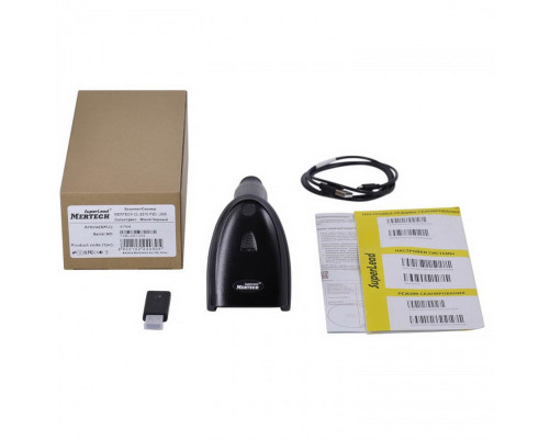 Сканер штрих-кода MERTECH CL-2210 BLE, ручной, беспроводной, Dongle 2D, черный Сканер штрих-кода MERTECH CL-2210 BLE, ручной, беспроводной, Dongle 2D, черный