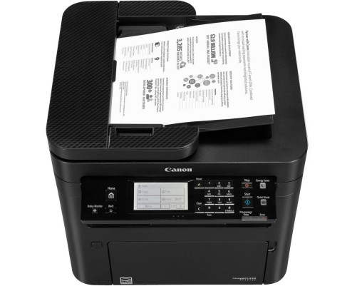 МФУ лазерное Canon  i-Sensys MF267DW II А4, черно-белая печать, 28 стр/мин, 1200х1200dpi,35АПД, 250+50, USB/WiFi, стартовый картридж (ч/б) 1700 стр, чёрный корпус, (5938C008)