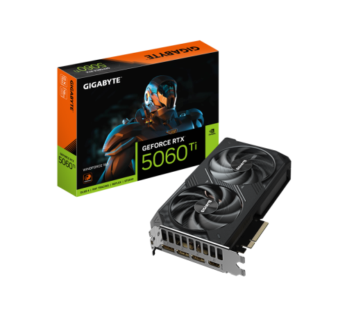 Видеокарта Gigabyte RTX5060Ti WINDFORCE 16GB, GDDR7/128-bit
