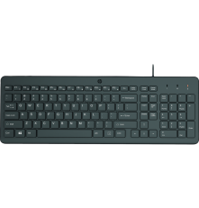 Клавиатура проводная HP 150, 104 клавиши, USB, черный