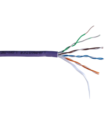 Кабель витая пара LANMASTER U/UTP, cat.5, 4 pair, 24 AWG, LSZH, 305 м, фиолетовый