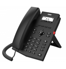 SIP-телефон Fanvil X301G, 2 SIP-аккаунта, 2.3" 132x64 черно-белый экран, POE, БП в комп., 2x1 Gbps, черный