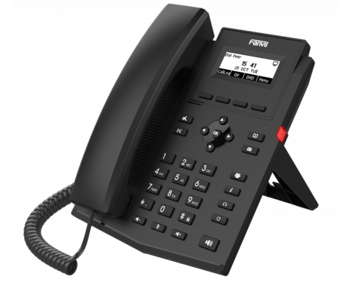SIP-телефон Fanvil X301G, 2 SIP-аккаунта, 2.3" 132x64 черно-белый экран, POE, БП в комп., 2x1 Gbps, черный SIP-телефон Fanvil X301G, 2 SIP-аккаунта, 2.3" 132x64 черно-белый экран, POE, БП в комп., 2x1 Gbps, черный