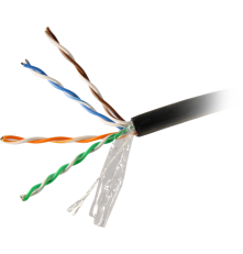 Кабель витая пара Bion для внешней прокладки U/UTP, cat.5, 4 pair, 24 AWG, PE, 305 м, черный