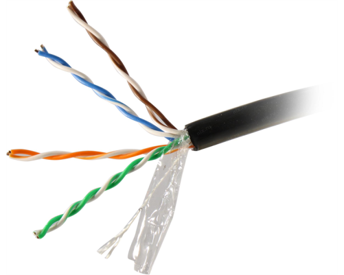 Кабель витая пара Bion для внешней прокладки U/UTP, cat.5, 4 pair, 24 AWG, PE, 305 м, черный Кабель витая пара Bion для внешней прокладки U/UTP, cat.5, 4 pair, 24 AWG, PE, 305 м, черный