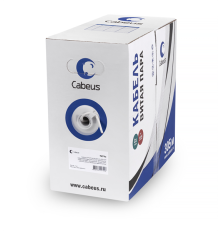 кКабель витая пара Cabeus U/UTP, неэкранированный, cat.6, 4 pair, 23 AWG, LSZH, 305 м, серый