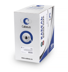 Кабель витая пара Cabeus U/UTP, неэкранированный, cat.5, 4 pair, 24 AWG, LSZH, 305 м, серый