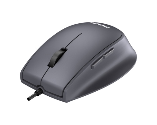 Мышь проводная Philips SPK7327, 5 кнопок, USB 2.0, 1600 dpi, бесшумная, черный Мышь проводная Philips SPK7327, 5 кнопок, USB 2.0, 1600 dpi, бесшумная, черный
