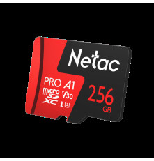 Карта памяти Netac P500 Extreme PRO 256GB MicroSDXC V30/A1/C10 up to 100MB/s, retail pack card only