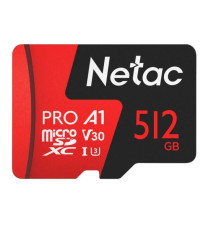 Карта памяти Netac P500 Extreme PRO 512GB MicroSDXC V30/A1/C10 up to 100MB/s, retail pack card only