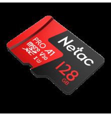 Карта памяти Netac P500 Extreme PRO 128GB MicroSDXC V30/A1/C10 up to 100MB/s, retail pack card only