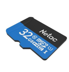 Карта памяти Netac P500 Standard 32GB MicroSDHC U1/C10 up to 90MB/s, retail pack with SD Adapter