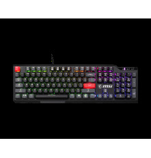 Клавиатура проводная игровая MSI VIGOR GK41 DUSK, Kailh Red Mechanical Switches, Per-key RGB with Additional Lightbars, 3 Adjustable Keyboard Angles (0°,3°,7°), multi-color keycaps