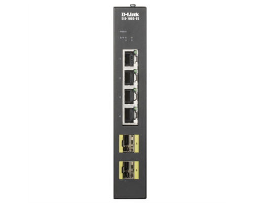 Коммутатор D-Link DIS-100G-6S/A2A, неуправляемый, 8x1000Base-T, 2x1000Base-X SFP