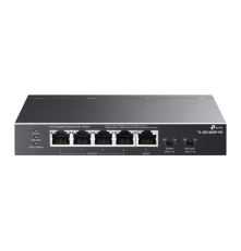 Коммутатор TP-Link TL-SG1005P-PD, 5 портов 10/100/1000 Мби/с (1 порт с входящим PoE++, 4 порта с исходящим PoE+), бюджет PoE: 9, 21, 47, 66 Вт 